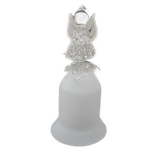 Vintage Spun Glass Angel Bell Christmas Tree Ornament